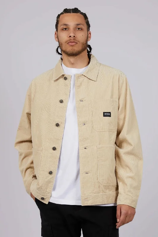 Chore Jacket Tan Front Pockets Side Pockets Patch Pockets