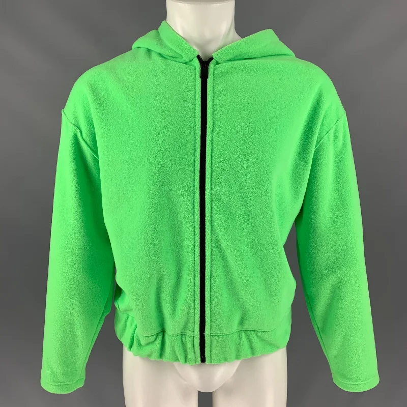 HARRIS WHARF LONDON Size 12 Green Polyester Textured Jacket (Outdoor) Hooded Jacket Caped Jacket Shawl Collar Jacket HARRIS WHARF LONDON Size 12 Green Polyester Textured Jacket (Outdoor) Hooded Jacket Caped Jacket Shawl Collar Jacket