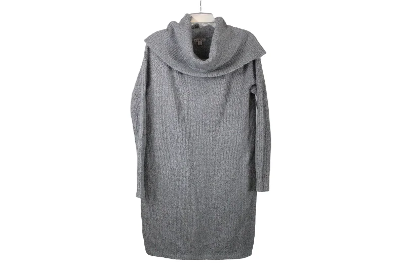 Merona Thick Knit Gray Sweater Dress | M Spandex Rayon Corduroy