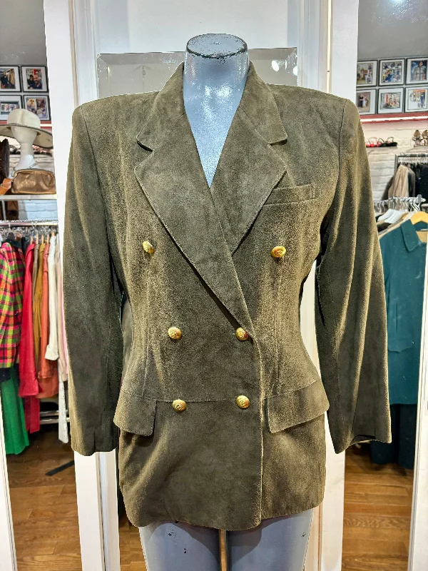 90’s Olive Green Suede Double Breasted Jacket By Dolce Total Fashion V-Neck Jacket Boat Neck Jacket Square Neck Jacket 90’s Olive Green Suede Double Breasted Jacket By Dolce Total Fashion V-Neck Jacket Boat Neck Jacket Square Neck Jacket