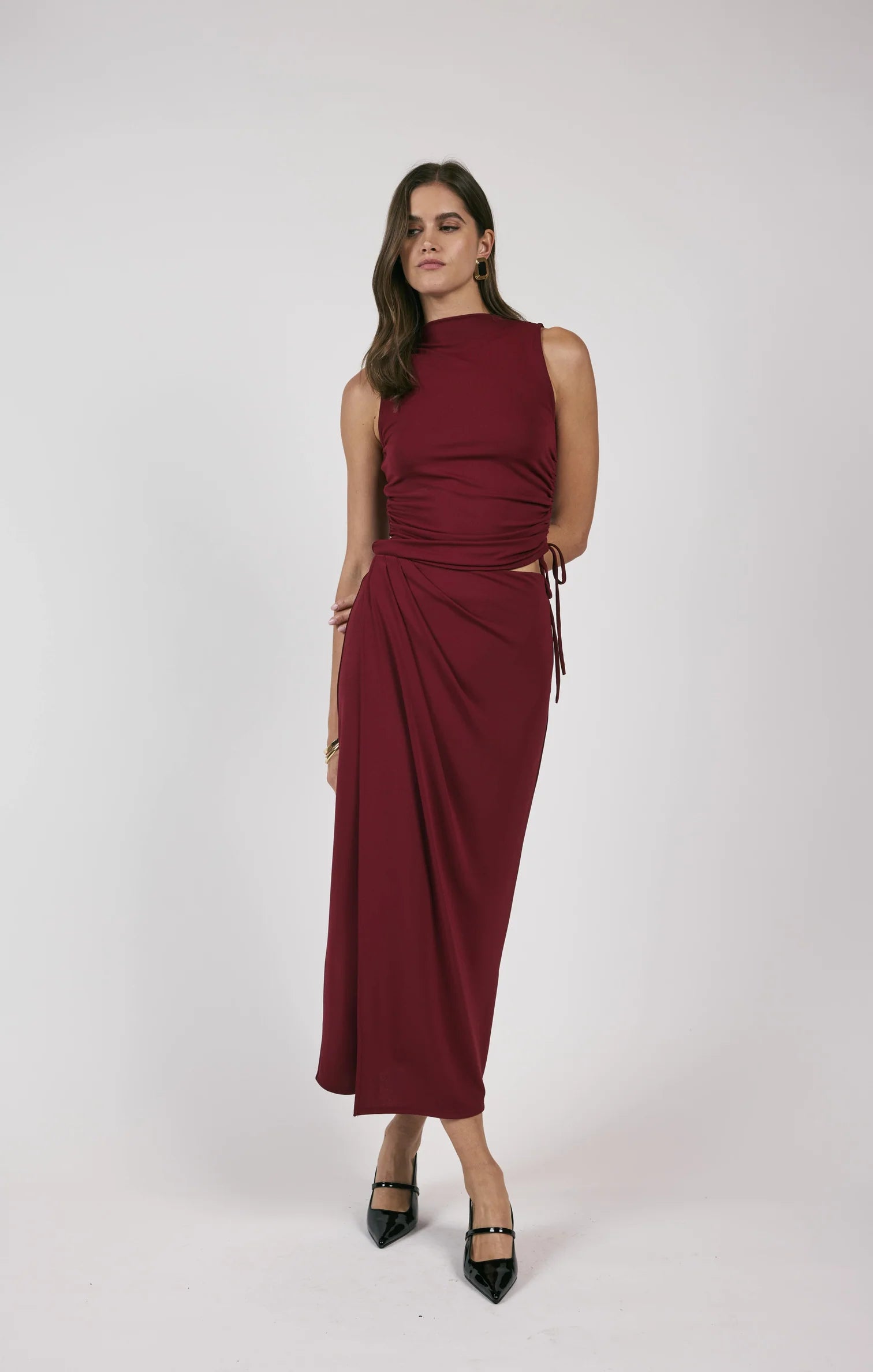 Fiery Spirit Midi Skirt vintage skirt charm