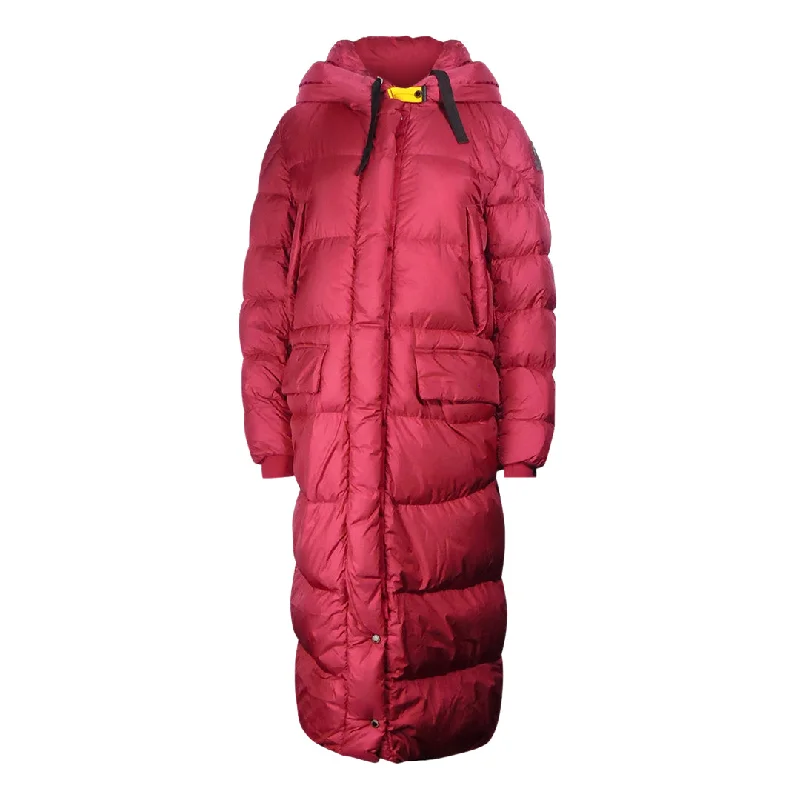 Parajumpers Mummy Red Long Hooded Down Jacket Hoodie Zip-Up Jacket Button-Up Jacket