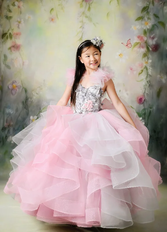 Bailey-floor long gown + removeable skirt (5 year- 6 year) wool skirt warm