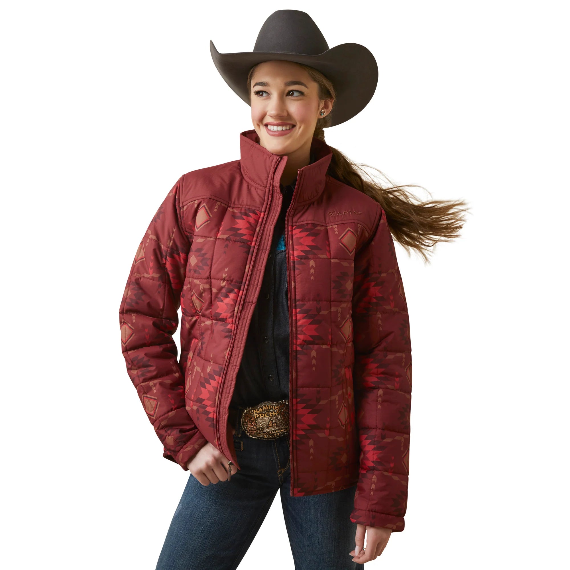 Ariat Womens Crius Insulated Jacket | Burnt Rose Fleece Jacket Down Jacket Parka