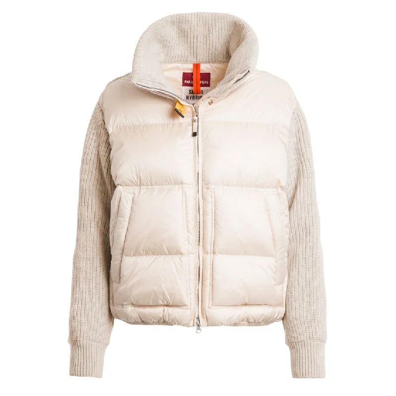 Parajumpers Lou White Down Jacket Knit Jacket Woven Jacket Fleece Jacket