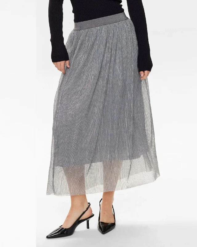 Numph Nusea Silver Skirt linen skirt light