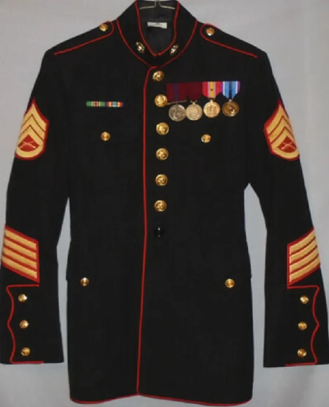 Authentic USMC Decorated Dress Blue Jacket w/Medals -38R - SOLD Toggled Jacket Drawstring Jacket Belted Jacket Authentic USMC Decorated Dress Blue Jacket w/Medals -38R - SOLD Toggled Jacket Drawstring Jacket Belted Jacket