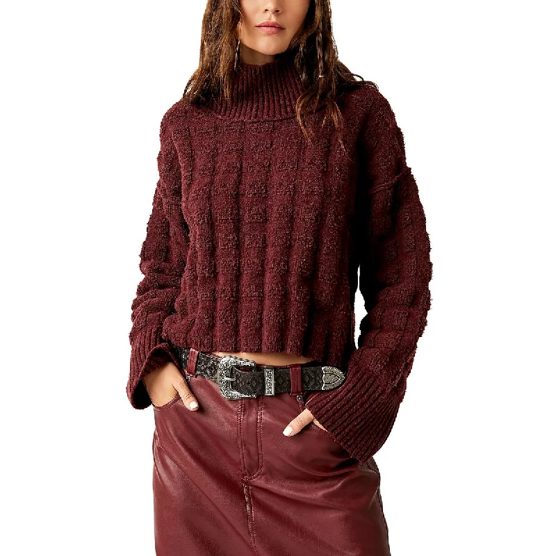 We The Free Womens Soul Searcher Textured Knit Mock Turtleneck Sweater Tailored Straight A-Line We The Free Womens Soul Searcher Textured Knit Mock Turtleneck Sweater Tailored Straight A-Line