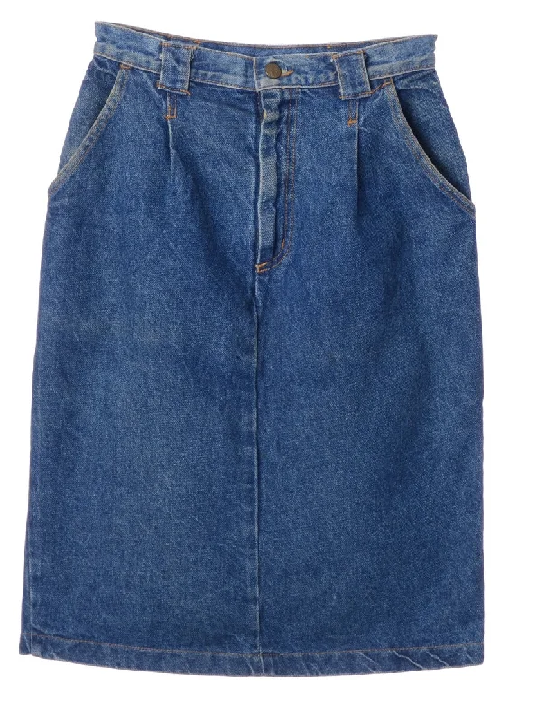 Denim Midi Skirt lace skirt elegant