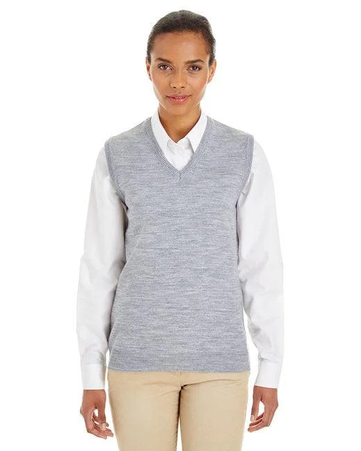 Harriton Ladies' Pilbloc V-Neck Sweater Vest M415W Lace Blend Ribbed Blend Corduroy Blend Harriton Ladies' Pilbloc V-Neck Sweater Vest M415W Lace Blend Ribbed Blend Corduroy Blend