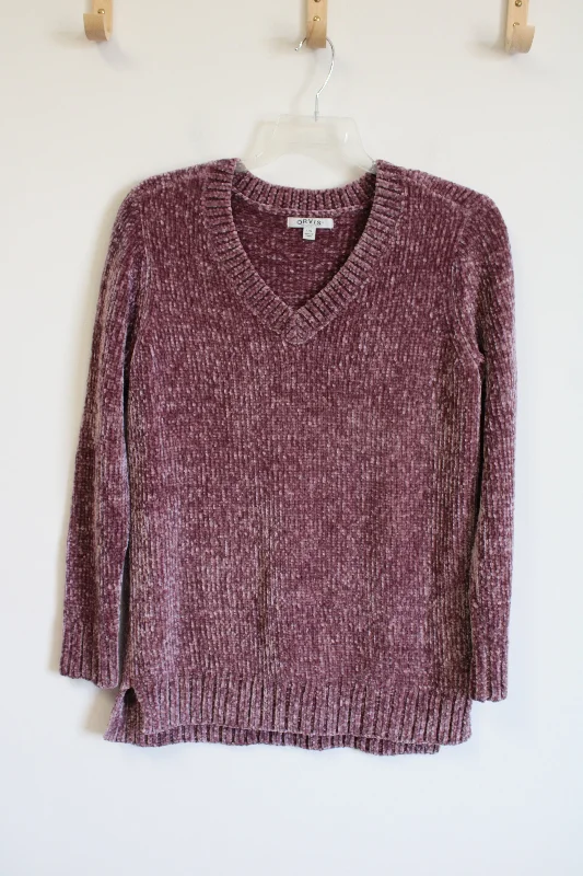 Orvis Dusty Pink Knit Sweater | L Chenille Fabric Brocade Fabric Lace Fabric