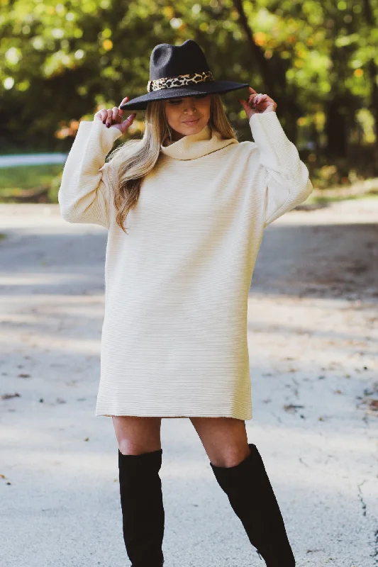 Boxy Sweater Mini Dress Oversized Loose Flowy