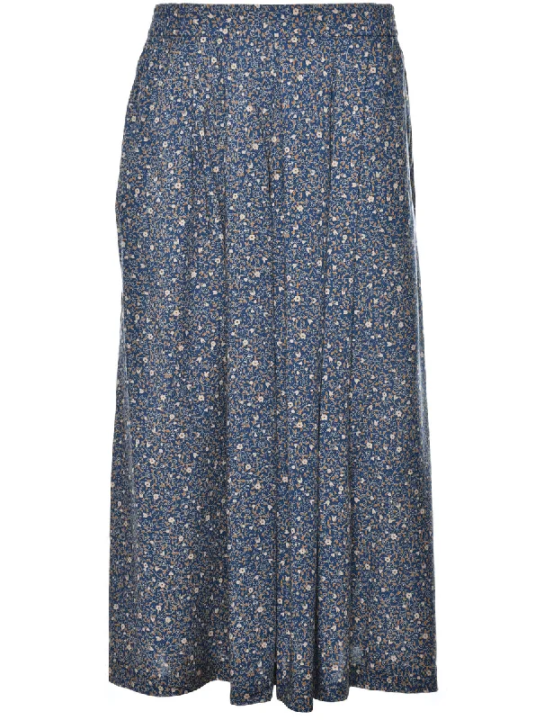 Ditzy Floral Print Maxi Skirt - M chiffon skirt airy