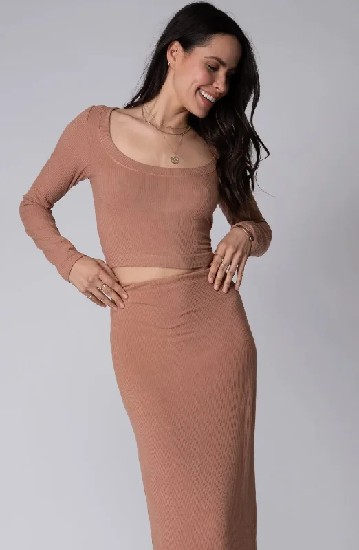 Camel Classic Rib Skirt velvet skirt luxury