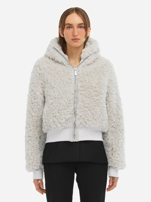 006 - Leather Stripe Faux-Fur Hooded Jacket Print Jacket Jacquard Jacket Embroidered Jacket 006 - Leather Stripe Faux-Fur Hooded Jacket Print Jacket Jacquard Jacket Embroidered Jacket