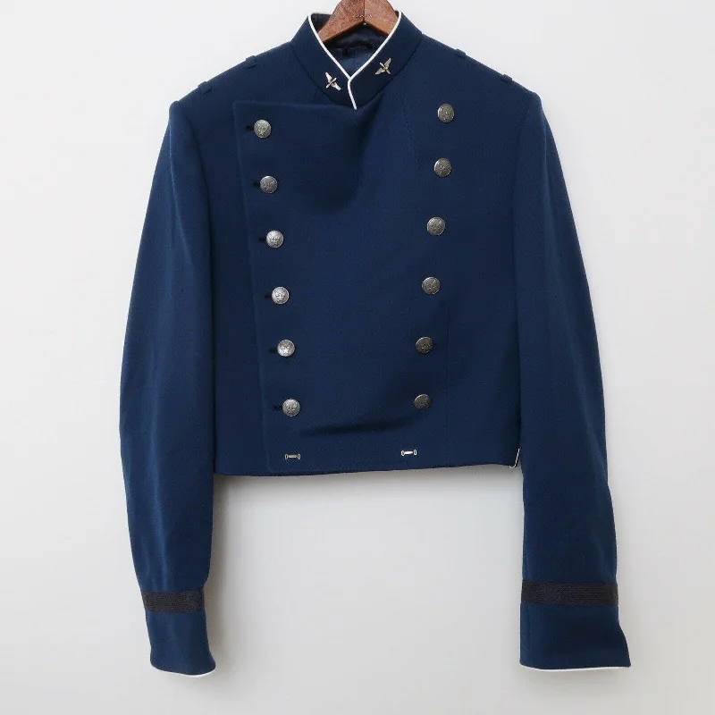 Authentic 45L USMC Flying Cross Cadet Double Navy Blue Wool Dress Jacket Zippered Front Buttoned Front Snap Front Authentic 45L USMC Flying Cross Cadet Double Navy Blue Wool Dress Jacket Zippered Front Buttoned Front Snap Front