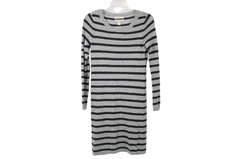 Banana Republic Gray Stripe Sweater Dress | XS Chenille Blend Fleece Blend Nylon Blend Banana Republic Gray Stripe Sweater Dress | XS Chenille Blend Fleece Blend Nylon Blend
