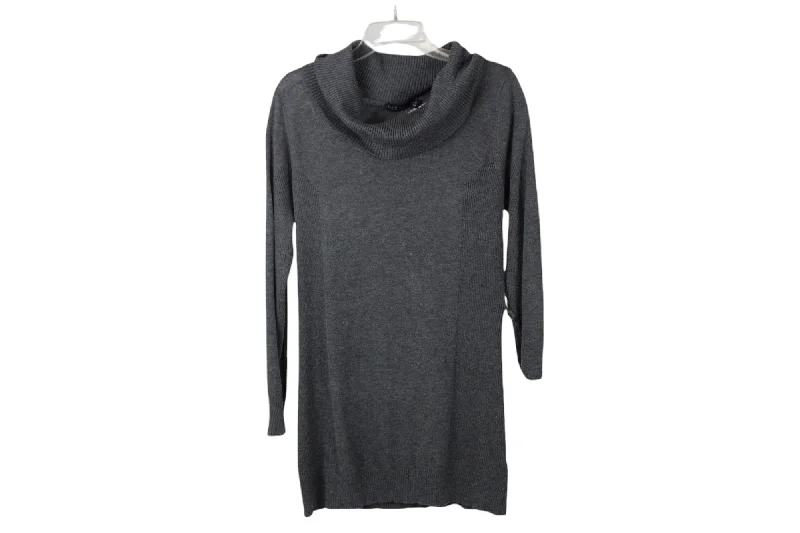 Faded Glory Cowl Neck Ribbed Sweater Dress | M High Neck Crew Neck V-Neck