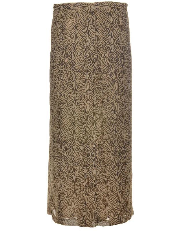 Animal Print Skirt - M high waist skirt