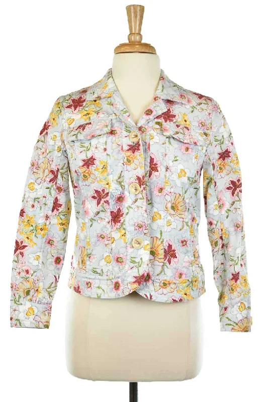Coldwater Creek Jacket Satin Jacket Silk Jacket Chiffon Jacket
