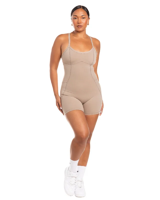 Contour Unitard - Vintage Khaki