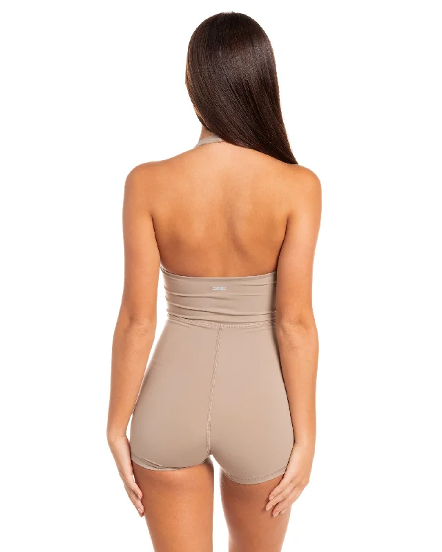 Halter Unitard - Vintage Khaki