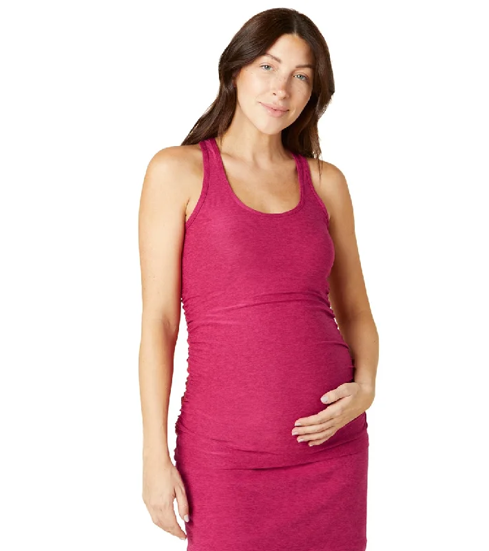 Beyond Yoga Maternity Travel Racerback Tank Dragonfruit-Sangria