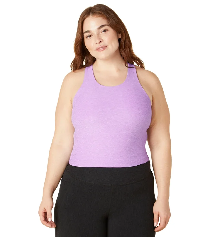 Beyond Yoga Plus Size Spacedye Focus Cropped Tank Crisp Lavender Heather