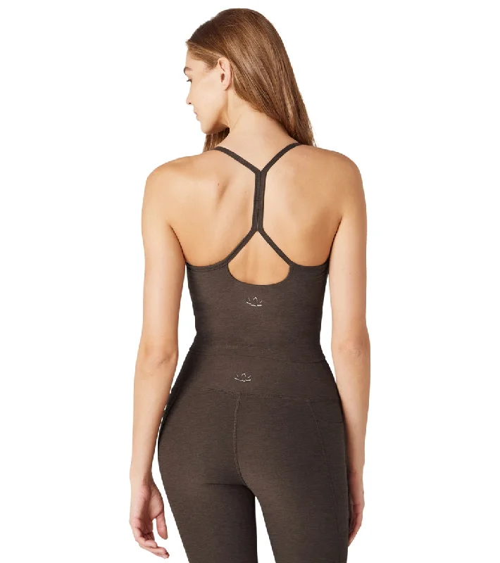 Beyond Yoga Spacedye Slim Racerback Cropped Tank Chocolate Chip Espresso