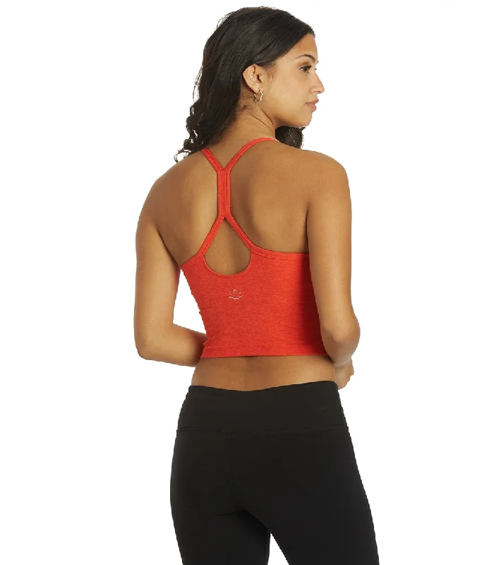 Beyond Yoga Spacedye Slim Racerback Cropped Tank Redflower-Scarlet