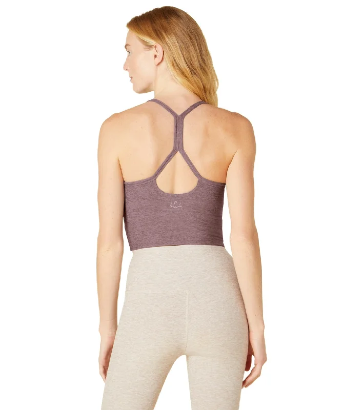 Beyond Yoga Spacedye Slim Racerback Cropped Tank Silverberry Heather