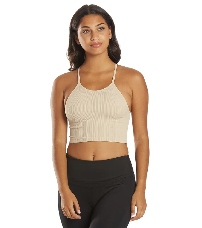 Free People Cropped Run Yoga Tank Sandshell