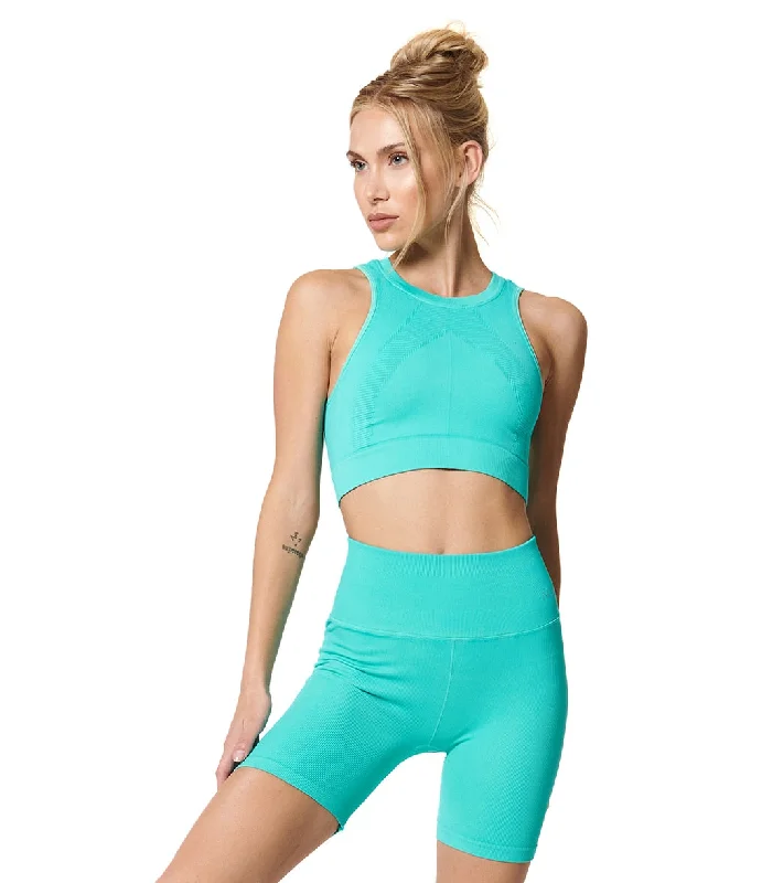 NUX One By One Seamless Yoga Crop Top Abyss