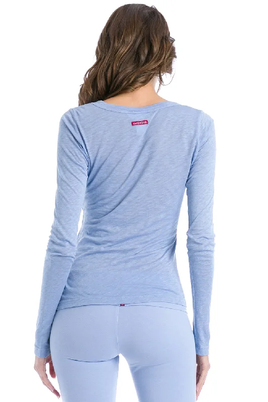 Basic Sexy Long Sleeve V-Neck Slub T