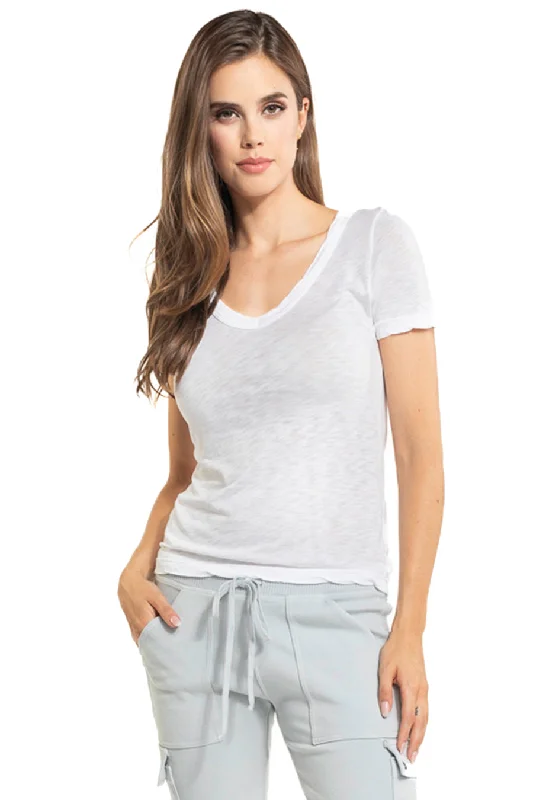 Basic Sexy V-Neck Slub T