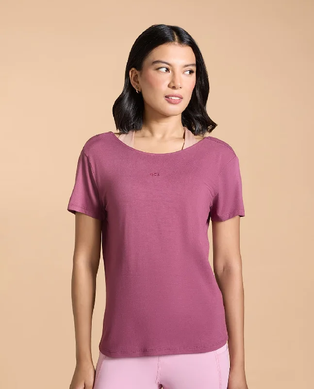 Cross Back Soft Active T-Shirt