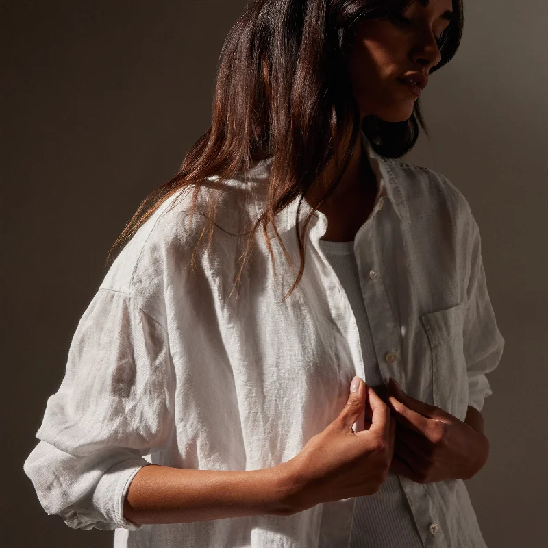 Linen Oversized Shirt - White