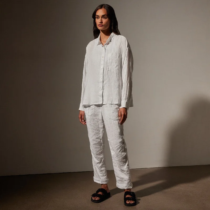 Linen Oversized Shirt - White