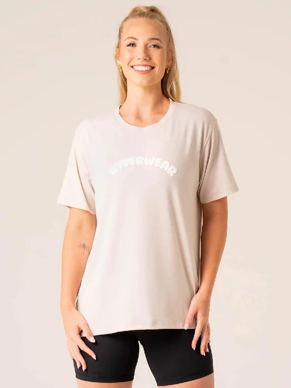 Off Side Longline T-Shirt - Chalk