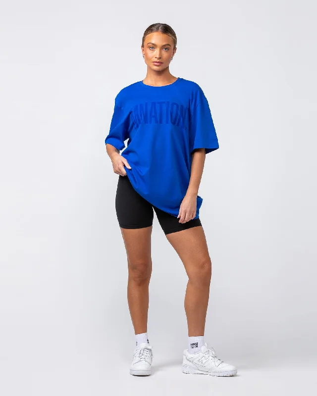 Oversized Tonal Tee - Bondi Blue