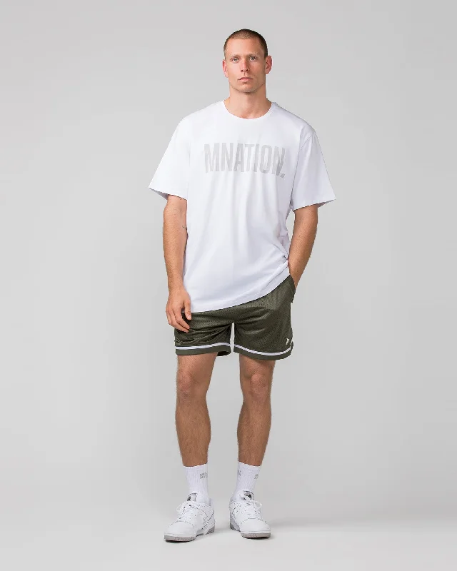 Oversized Tonal Tee - White