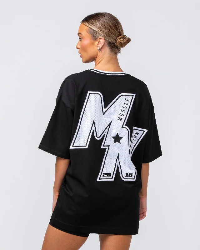 Throwback Oversized Tee - Black