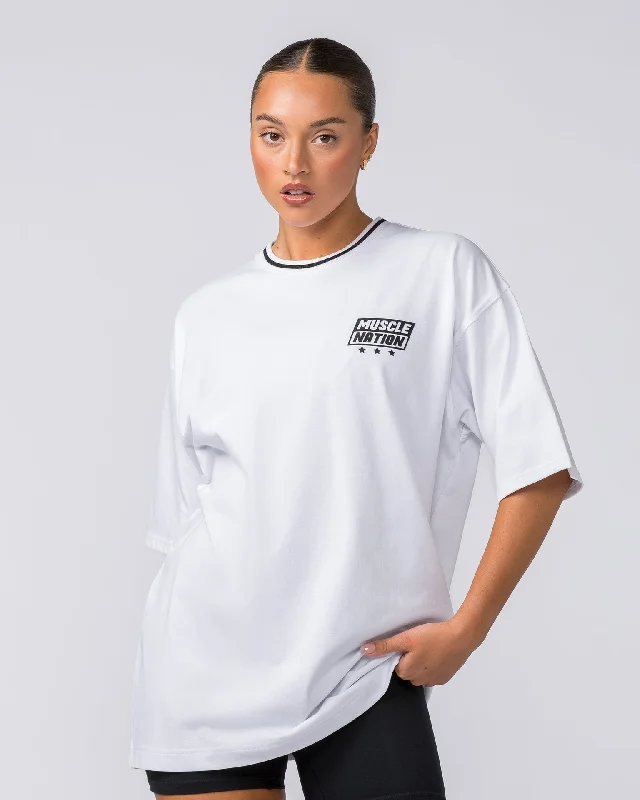 Throwback Oversized Tee - White