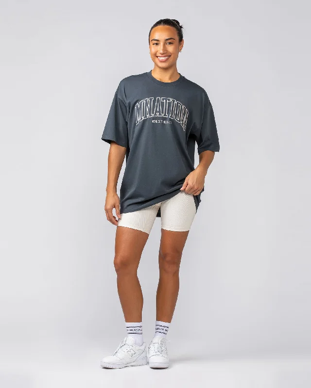 Varsity Oversized Tee - Thunder