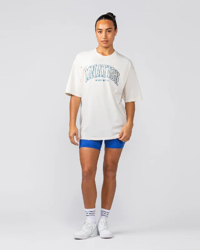 Varsity Oversized Tee - Travertine