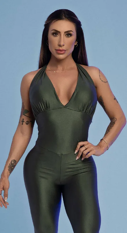 Scrunch Booty Lift Bodysuit - Cire Green