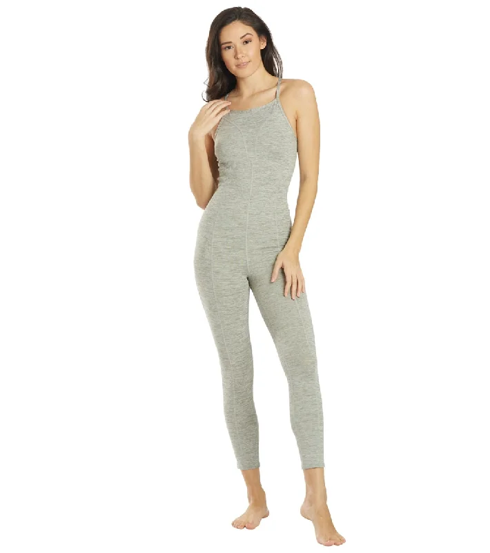 Free People Movement Side to Side Performance Leotard Heather Grey