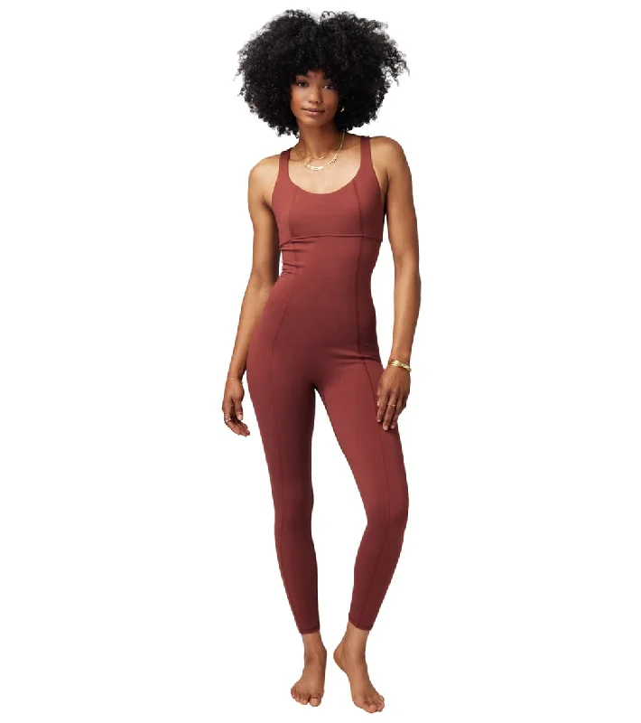 Spiritual Gangster Flaunt Dream Tech Eco Jersey Bodysuit Washed Burgundy