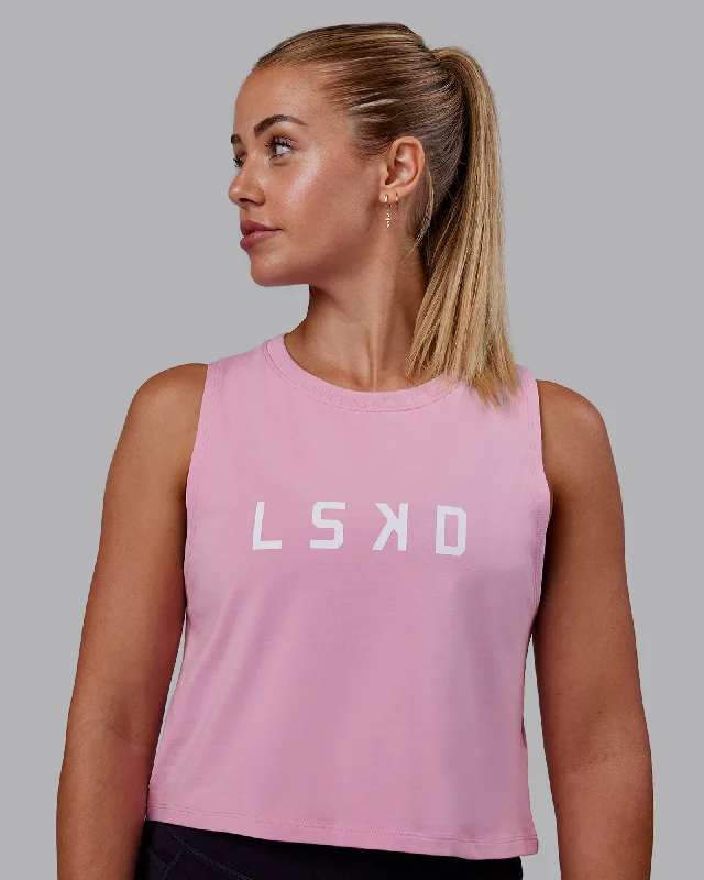 Agile FLXCotton Tank - Bubblegum-White