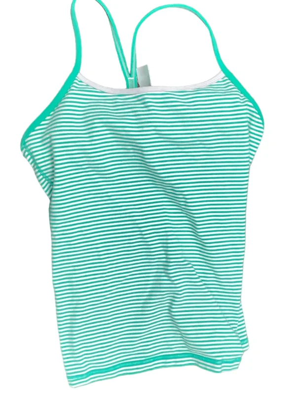 Athletic Tank Top By Lululemon In Green & White, Size: S